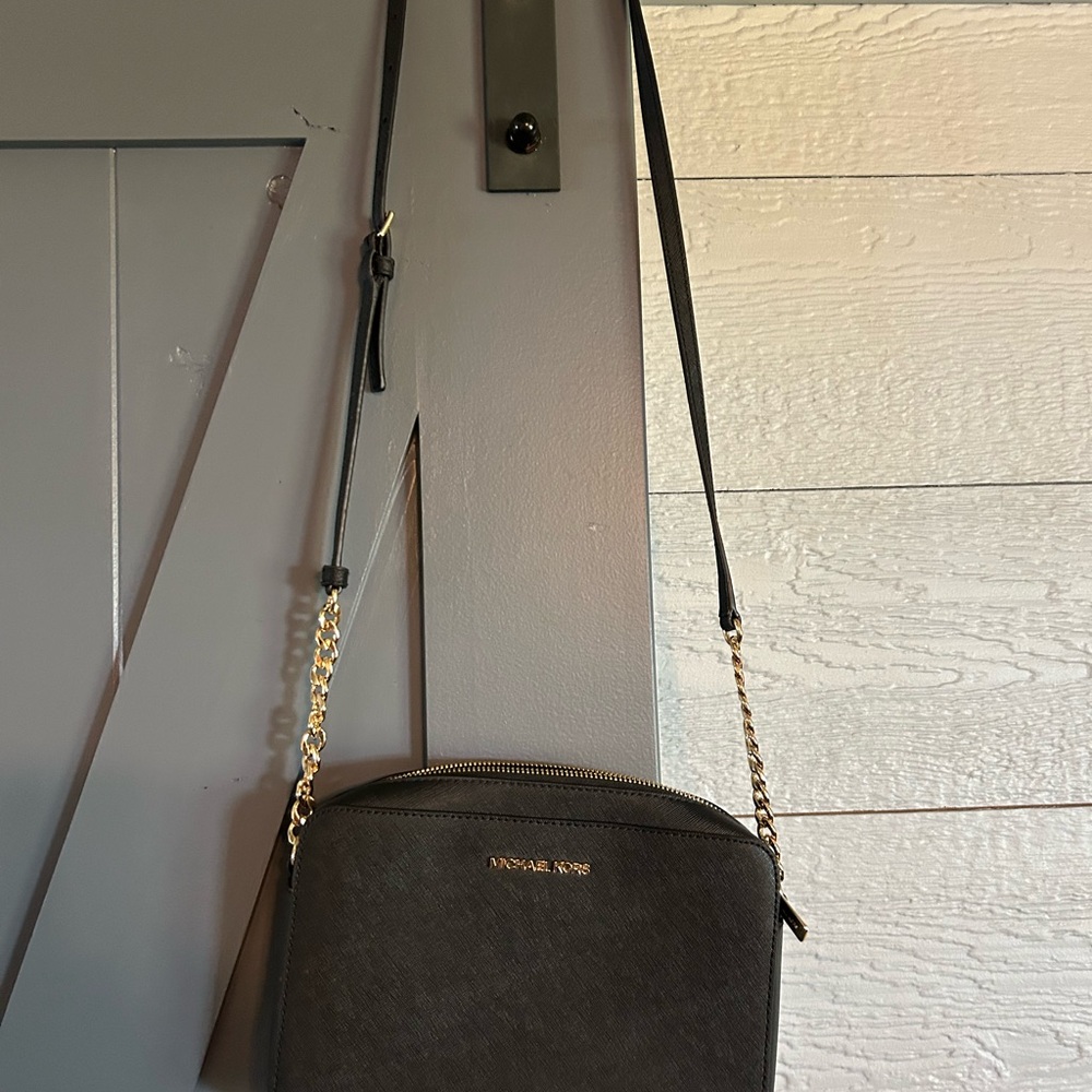 Michael Kors Black and Gold Crossbody Bag